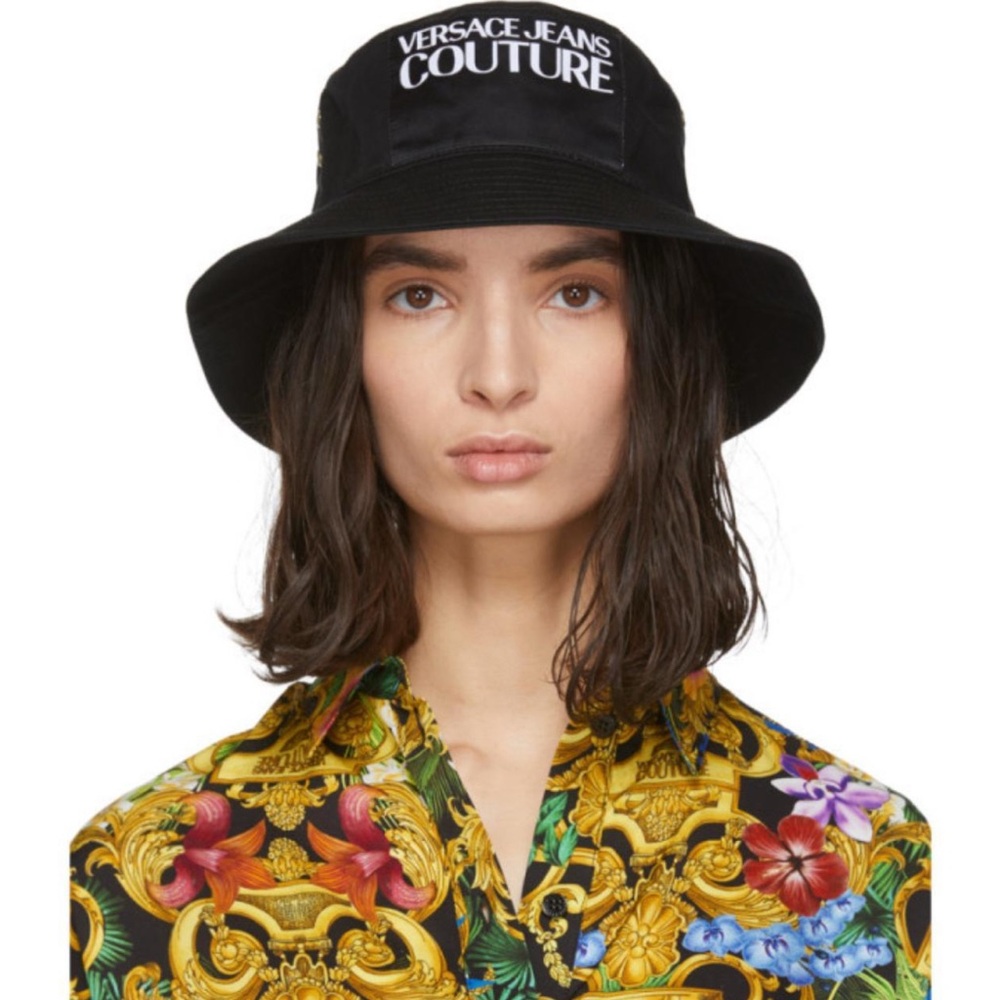 Versace Jeans Couture Black Logo Bucket Hat